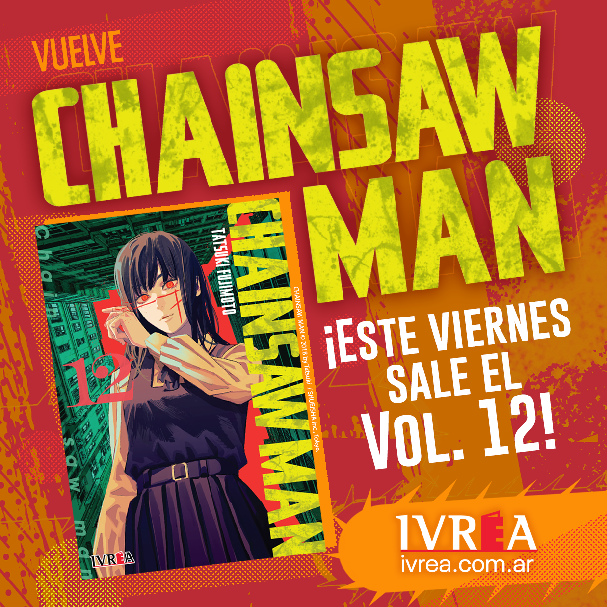 El momento llegó! Después de unas merecidas vacaciones, Tatsuki Fujimoto  nos trae la esperadísima continuidad de la súper popular CHAINSAW MAN. |  Ivreality